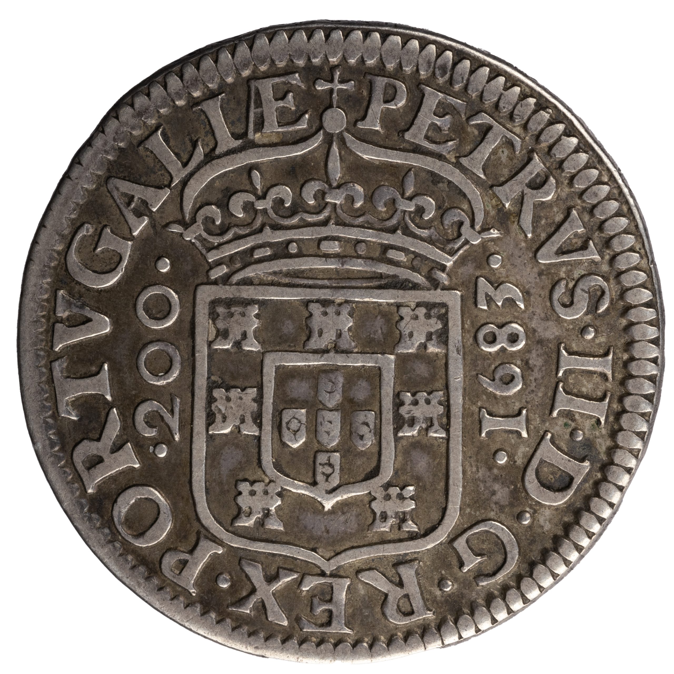 D.Pedro II – 1/2 Cruzado 1683