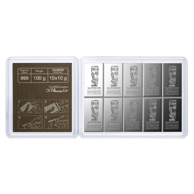 10 x 10g Silver CombiCoin | Valcambi
