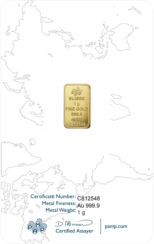 1g Gold Bar | PAMP Rose